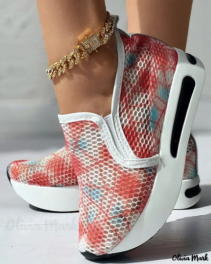 Chaussures plates en dentelle à plateforme pour femmes, baskets de Sport en maille respirantes, sandales décontractées, pour course à pied, plage, danse à bascule, nouvelle collection été 2023