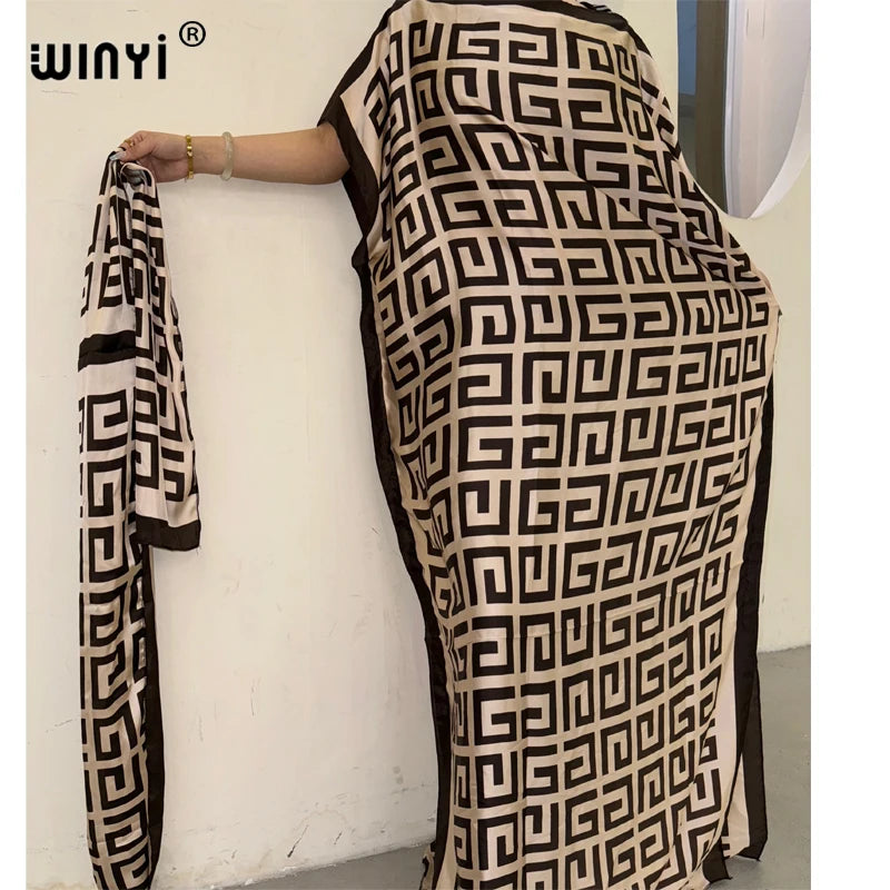 WINYI robe traditionnelle africaine musulmane pour femme abaya dubaï caftan de luxe robe de soirée élégante robe Maxi longueur couvertures de plage