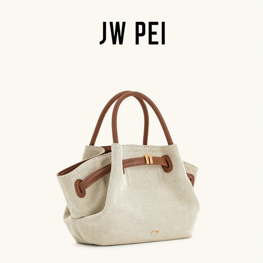 JW PEI 2025New femmes toile marron bandoulière sac à bandoulière Mini cuir végétalien sac fourre-tout sac à main boulette sac en cuir de haute qualité