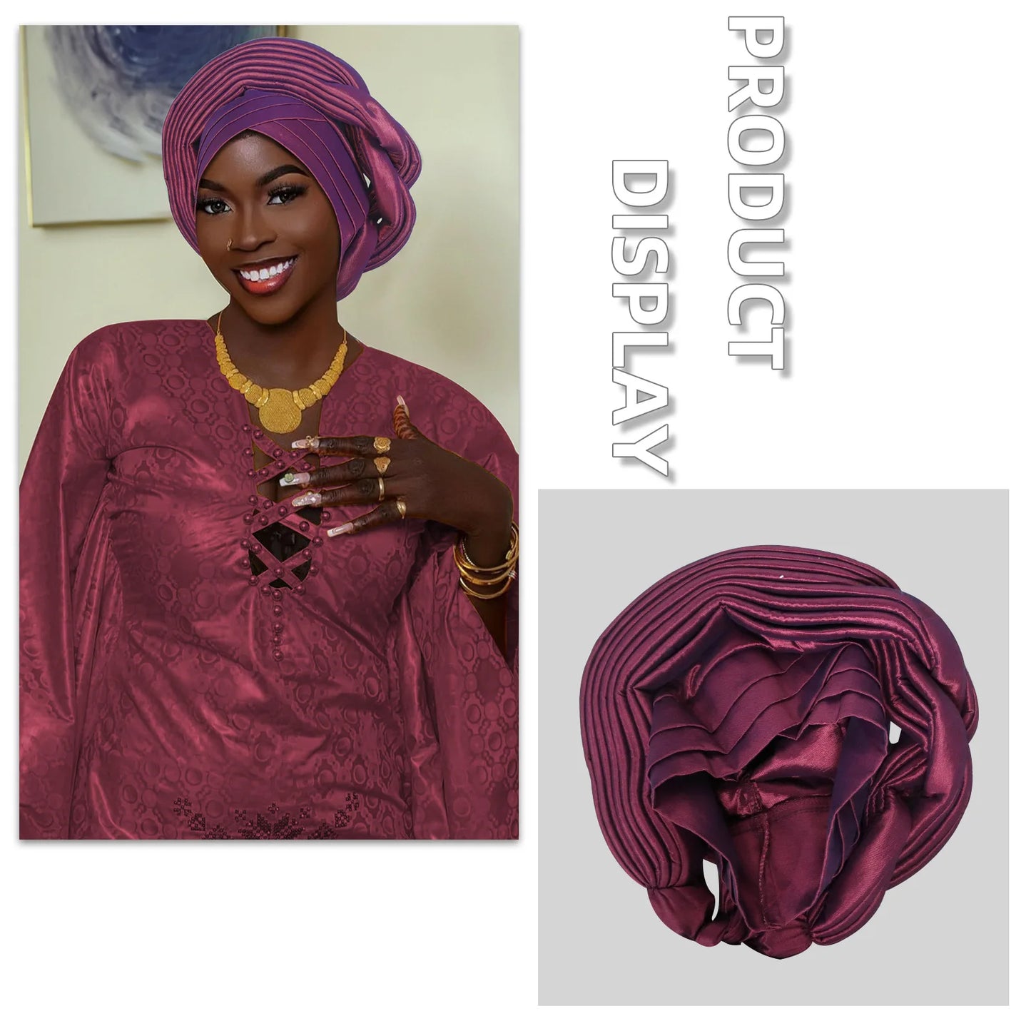 Mode africaine musulmane Turban casquette femmes Autogele couvre-chef dame bandeau Nigeria mariage couvre-chef Turbante Mujer 2025