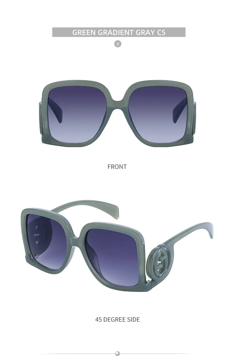 Nouvelles lunettes de soleil pour femmes rétro mode lunettes de soleil polygonales épissage couleur bloquée lunettes Design de luxe Uv400