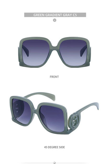 Nouvelles lunettes de soleil pour femmes rétro mode lunettes de soleil polygonales épissage couleur bloquée lunettes Design de luxe Uv400