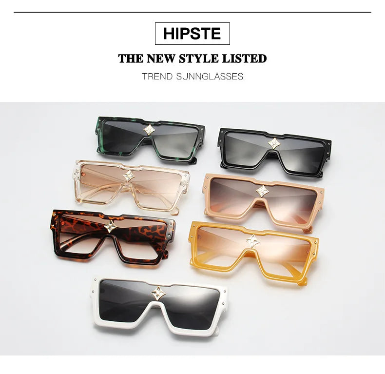 Lunettes de soleil Cyclone de luxe élégantes pour hommes et femmes, lunettes de soleil carrées de styliste pour la conduite d'aviation, nuances de mode UV400