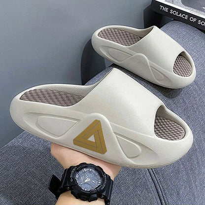 Pantoufles d'été à semelle épaisse pour hommes et femmes, sandales d'intérieur à fond souple EVA, chaussures de plage légères, tongs