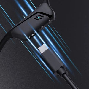 Écouteurs Bluetooth à Conduction d'air à oreille ouverte eppfun, microphone à flèche aptX-LL et bouton de sourdine, pour la conduite, les appels téléphoniques, le bureau