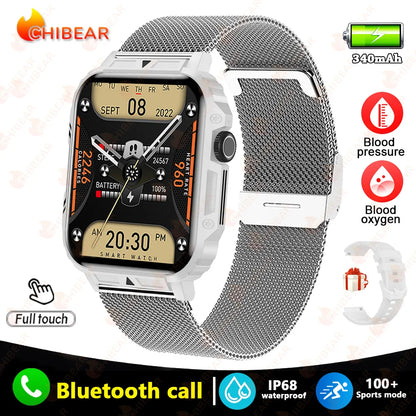 2024 nouveau 1.95 extérieur militaire homme montre intelligente hommes Bluetooth appel Smartwatch hommes pour Android IOS IP68 étanche Ftiness montres