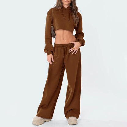 Mode femmes pantalons décontractés Joggers pantalons de survêtement couleur unie cordon taille haute pantalon à jambes larges Streetwear tenues décontractées
