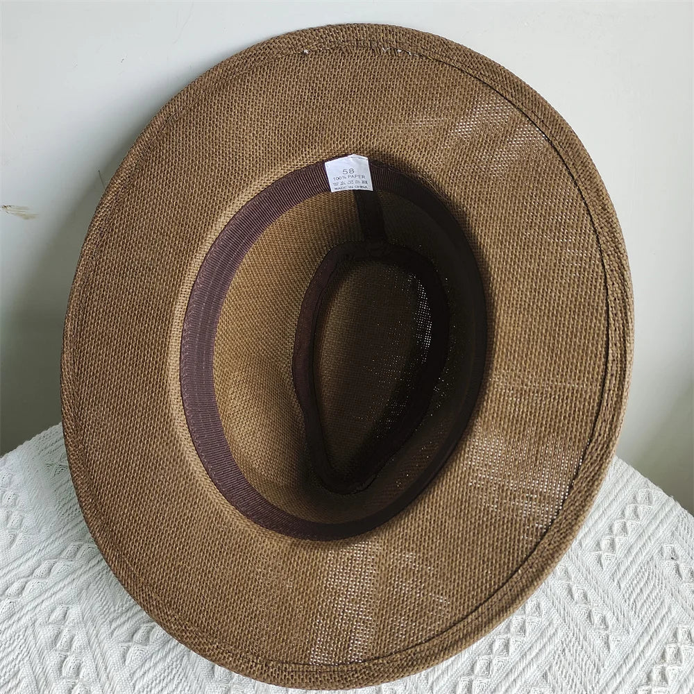 Nouveau chapeau Panama mode d'été Simple hommes et femmes à large bord femme Jazz haut-de-forme classique Gentleman chapeau de soleil hatsombrero hombre