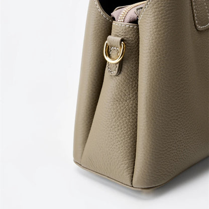 Hifashion 100% vache en cuir véritable seau épaule sacs à bandoulière pour femmes 2025 luxe concepteur large sangle fourre-tout dames sacs à main