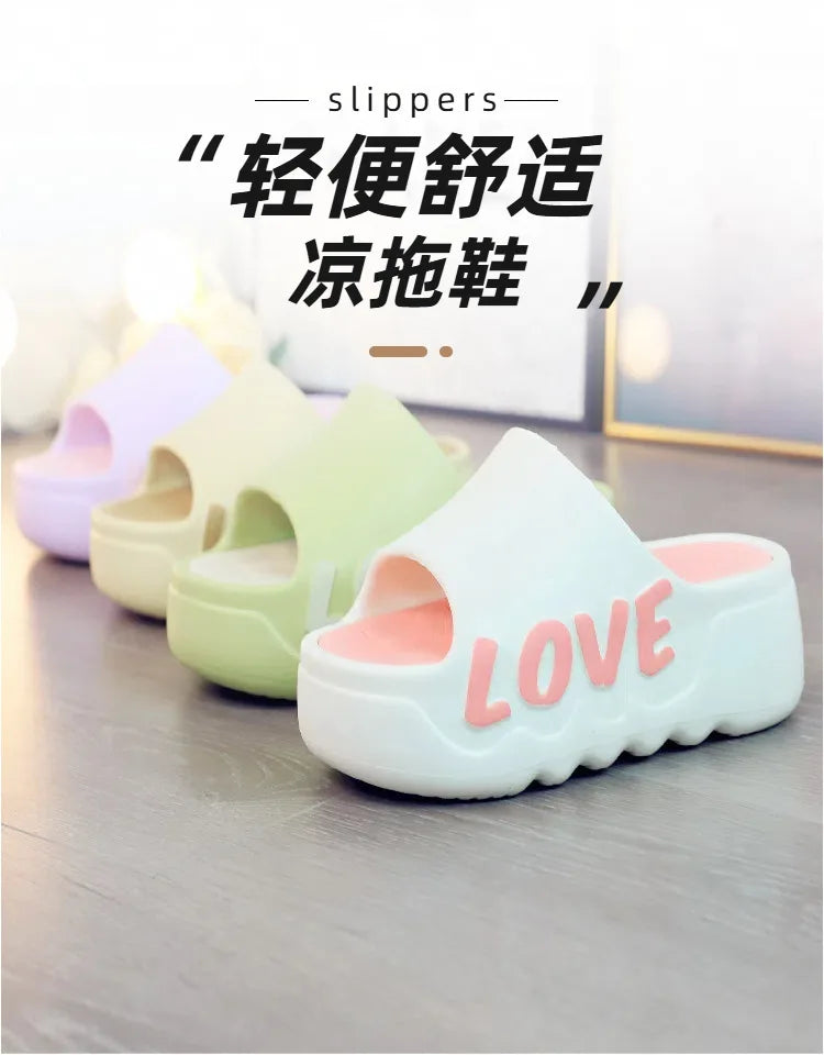 Feerldi nouveau 2025 blanc rose nœud papillon pantoufles femme haute plate-forme EVA diapositives sandales de créateur sabots de plage femmes ascenseur chaussure