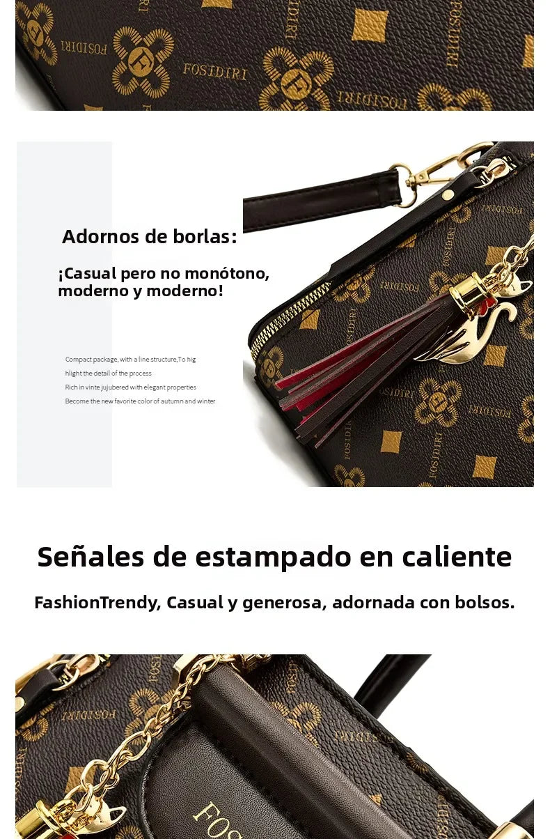 Sli Red Valley – sac à main tendance en cuir PU souple pour femmes, sac à bandoulière en matériau de qualité, grande capacité