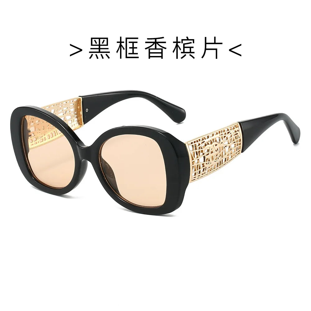 Lunettes de soleil tendance haut de gamme pour femmes et hommes, résistantes aux UV, rétro, personnalisées pour l'extérieur