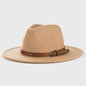 Chapeau Fedora en laine pour hommes et femmes, casquette de Jazz à large bord, Imitation laine, chapeau britannique en feutre d'église, automne hiver