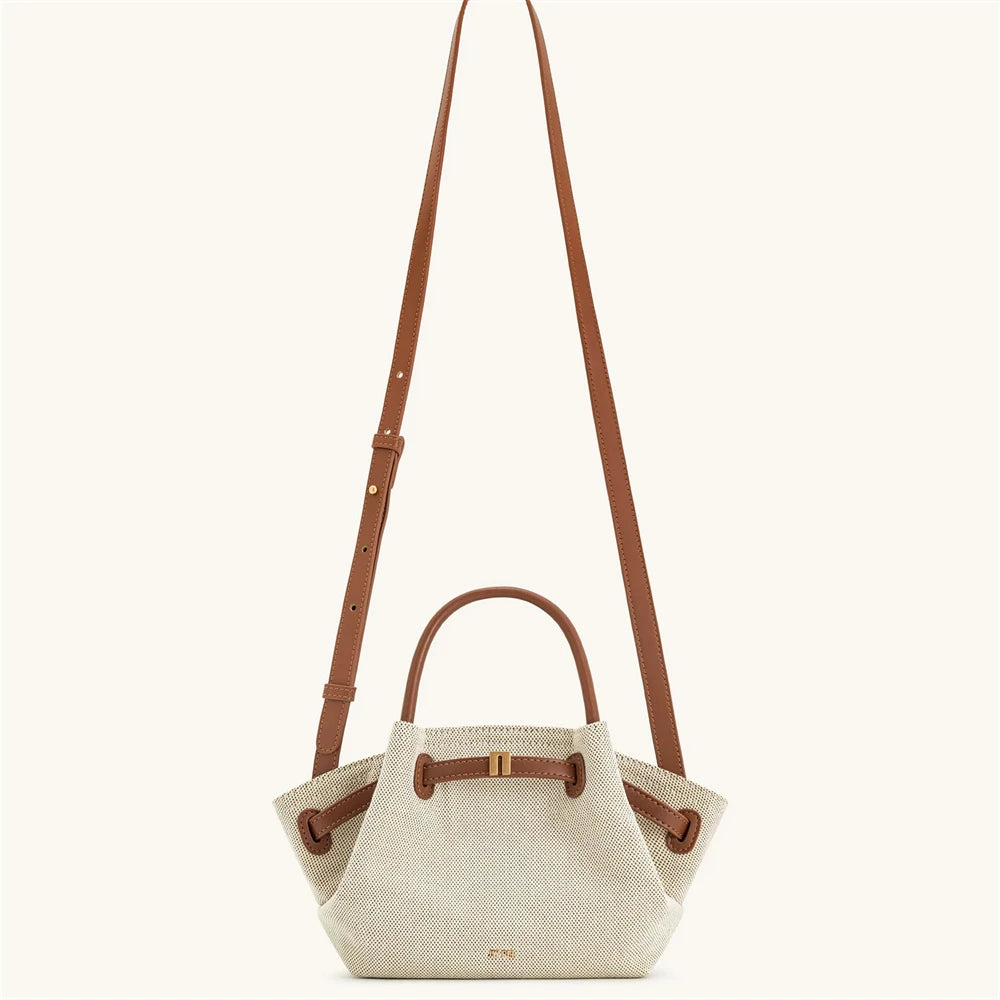 JW PEI 2025New femmes toile marron bandoulière sac à bandoulière Mini cuir végétalien sac fourre-tout sac à main boulette sac en cuir de haute qualité