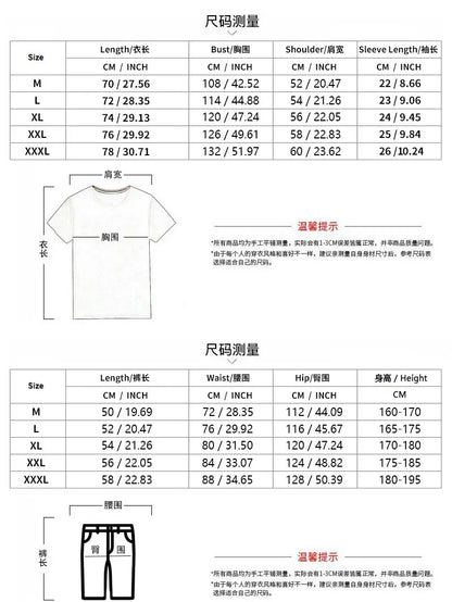 T-shirt et short décontractés à col rond pour hommes, deux pièces, imprimé à la mode, respirant, costume à manches courtes, nouvelle collection été 2025