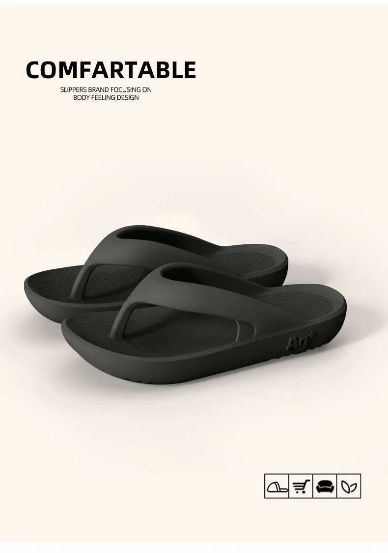 Sandales coulissantes d'été pour hommes, pantoufles antidérapantes à fond épais EVA, tongs d'extérieur confortables et respirantes