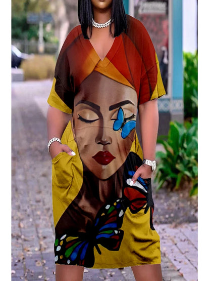 Mode native robes mi-longues femmes bohème fête robe de soirée femmes mode robe africaine femme lettre Sexy robe d'été mince