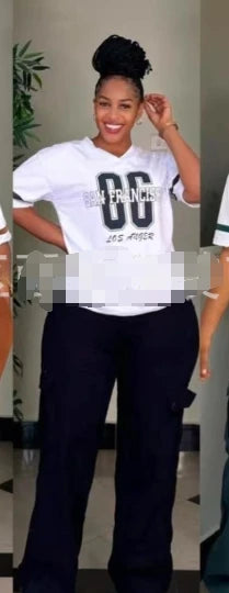 Ensemble Dashiki en Denim pour Femme, Vêtements Africains, Nouvelle Mode, Manches Courtes, Haut et Pantalon Imbibés, Ensembles Assortis pour ix, Été, 2 Pièces