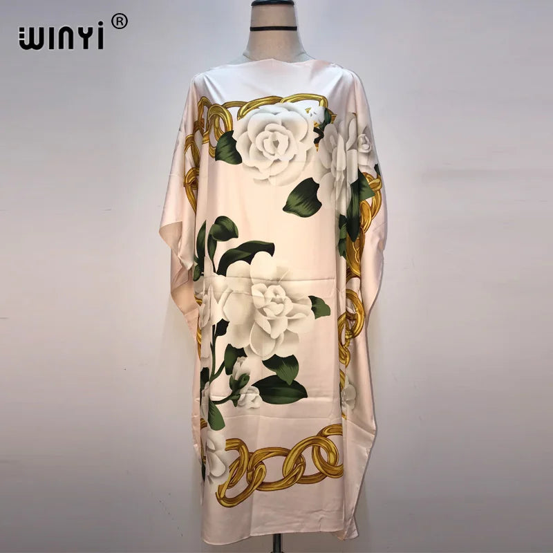 Robe maxi caftan imprimée pour femme, robe longue bohème, blogueur de mode africaine, robe d'été pour femme, robe de plage populaire, badjKaftan, recommandé