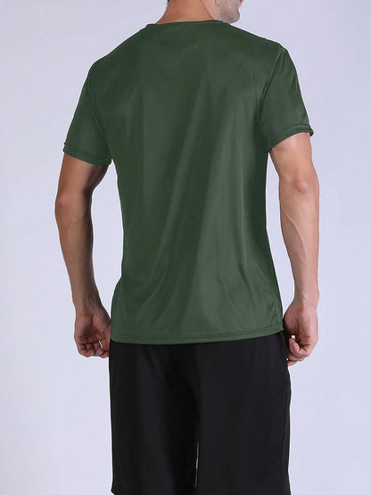 T-shirt de sport à séchage rapide ultraléger pour homme, haut léger, respirant, solide, document, entraînement de fitness, entraînement, course à pied, salle de sport