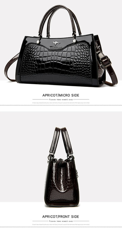 Sacs à main en cuir verni pour femmes, sacs à bandoulière pour dames, sacs à main de créateurs de luxe, petit sac fourre-tout décontracté, initié par la marque, nouveau