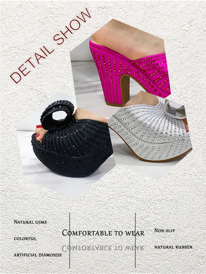 Sandales et sacs de créateurs italiens pour femmes, chaussures à plateforme, talon haut, compensée confortable, marque supérieure, 2023