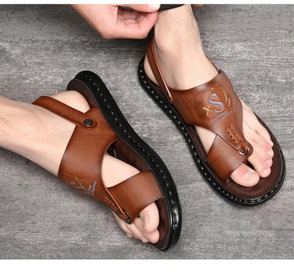 Marque hommes sandales été à semelles souples anti-dérapant chaussures de plage mâle en plein air confortable hommes pantoufles de luxe de haute qualité sandalias