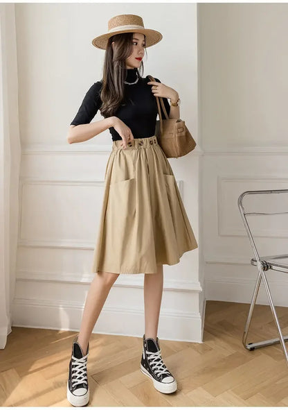 Jupe amincissante pour femme, pantalon moulant, taille élastique, couleur unie, nouveau style, été