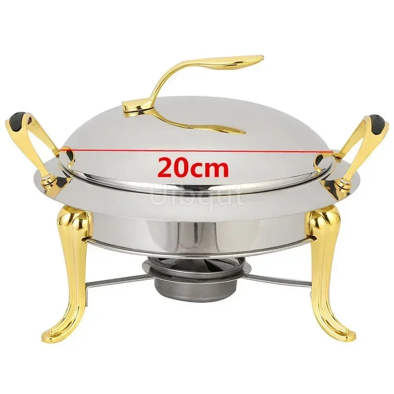 Pot à alcool en acier inoxydable, or sec, petit marmite, restaurant, hôtel, ménage commercial, shabu, pot à frire, réchaud de mariage