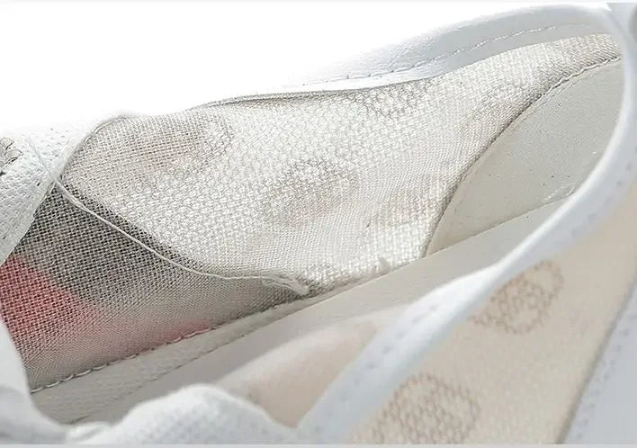 9cm femmes chaussures grosses baskets Air maille évider en cuir véritable blanc chaussures compensées plate-forme talon pompes Mujer Bombas