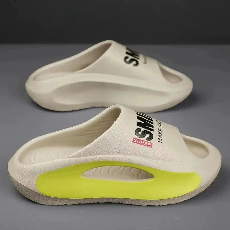 Pantoufles d'été à plateforme pour hommes et femmes, pantoufles d'intérieur à fond souple EVA, chaussures de plage légères, pantoufles d'extérieur antidérapantes pour femmes