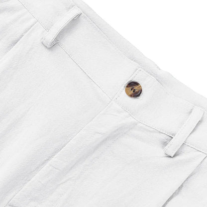 BERAKAH SUPRÊME – pantalon de costume décontracté en lin pour hommes, couleur unie, nouvelle mode, pantalon de plage à jambes larges, européen et américain