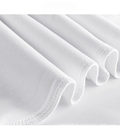 T-shirt à manches courtes en coton épais, Beige, 300g, col rond, ample et Base, pour hommes et femmes, été