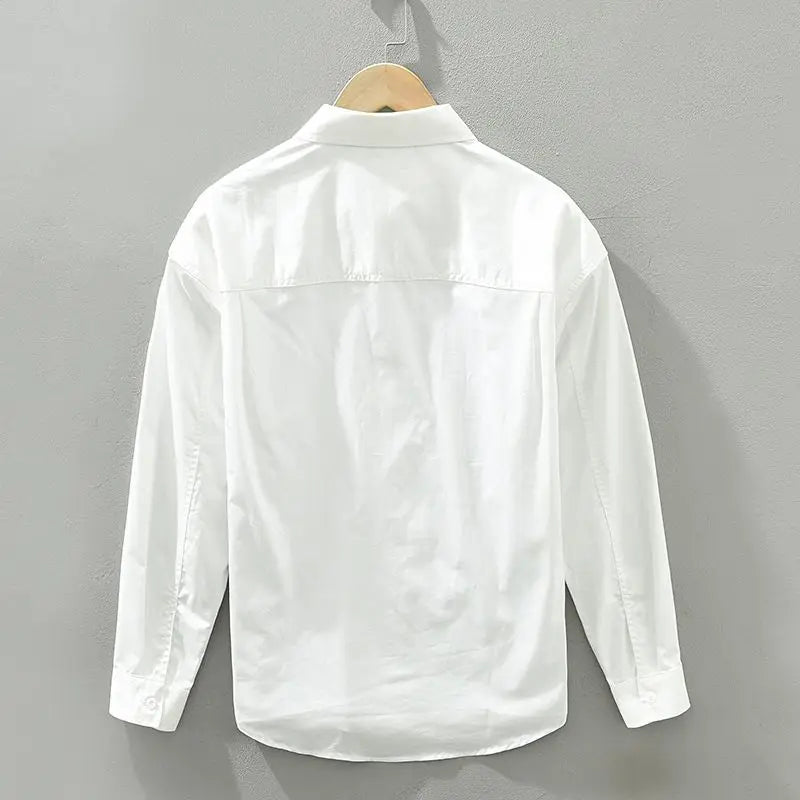 Chemises à manches longues pour hommes, col carré épissé, poche boutonnée, mode imprimée, minimaliste, décontracté, printemps, automne, nouveau, 2024