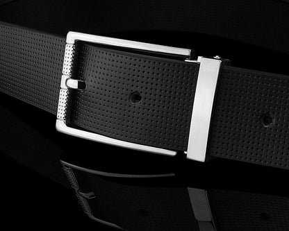 Ceintures de styliste décontractées à boucle ardillon pour hommes, en cuir véritable, 3.3cm de large, marque célèbre de luxe, jeans pour étudiants, cintos masculinos blancs B78