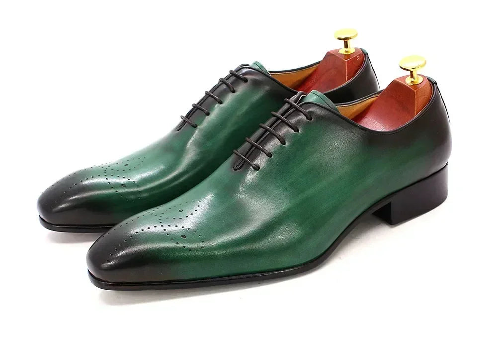 Chaussures d'affaires italiennes originales en cuir véritable faites à la main pour hommes, chaussures Derby à la mode pour marié et mariage, mocassins