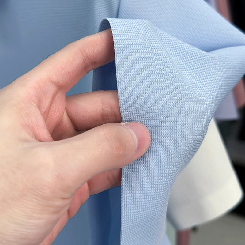 2025 Chemise polo gaufrée sportive pour hommes |   Tailles supérieures de Tennis de Golf évacuant l'humidité S-5XL, boutons-pression, antibactérien 7A de haute qualité