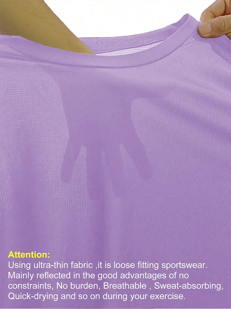 T-Shirt de Sport ultraléger à séchage rapide pour femmes, couleur unie, léger et respirant, chemise de Compression de gymnastique de course