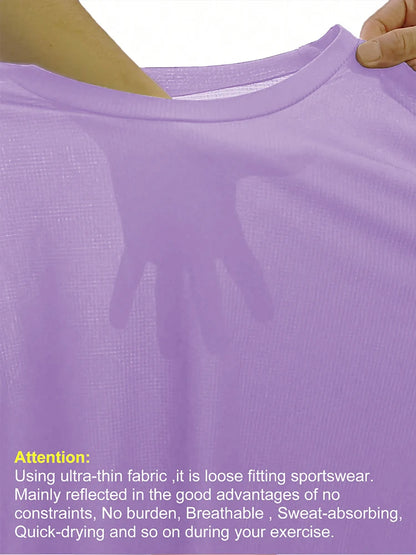 T-Shirt de Sport ultraléger à séchage rapide pour femmes, couleur unie, léger et respirant, chemise de Compression de gymnastique de course