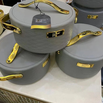 Pot isolant alimentaire pour événement du Ramadan, bol isolé de grande capacité, chauffe-déjeuner, conteneur pour fête pique-nique, 3 pièces/ensemble 1.5/2/2.5L