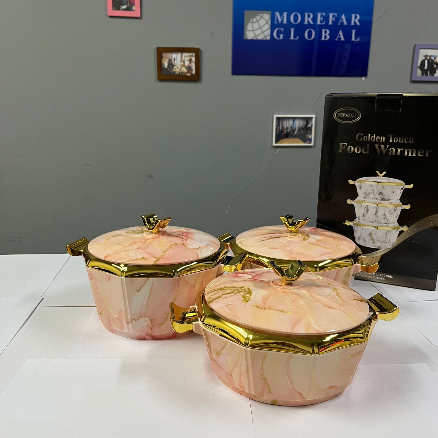 Boîte à lunch isolée avec poignée, rue du Ramadan, rassemblement de famille, chauffe-aliments de grande capacité, 3 pièces/ensemble, 2/2 L, 5 L