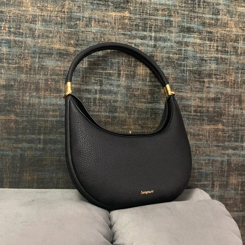 Sac à main en forme de croissant de luxe pour femme, nouvelle série Pine Moon, Hobo, sac à bandoulière polyvalent en cuir, sac à main à la mode, sacs sous les bras