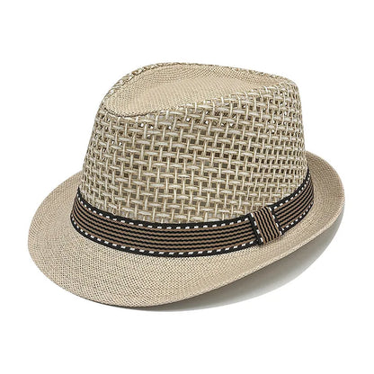 Nouveau chapeau Panama mode d'été Simple hommes et femmes à large bord femme Jazz haut-de-forme classique Gentleman chapeau de soleil hatsombrero hombre