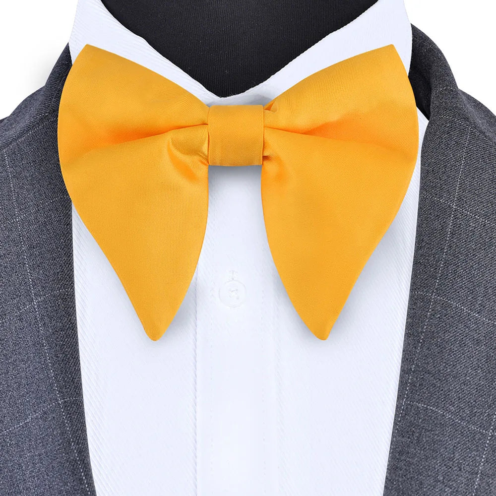 GUSLESON mode rose Champagne bleu solide noeud papillon pour hommes classique grand noeud papillon pour fête de mariage nœud papillon adulte hommes cravate