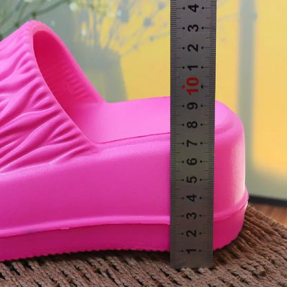 Sandales d'été à talons hauts de 7 cm pour femmes, mules à talons épais, tongs EVA, chaussures de maison, pantoufles à plateforme d'extérieur, nouvelle collection