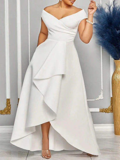 BERAKAH SUPRÊME - sublime robe d'été longue pour femmes, épaules dénudées, couleur unie, Maxi, robes de soirée élégantes pour demoiselle d'honneur de mariage, vêtements pour femmes, 2025