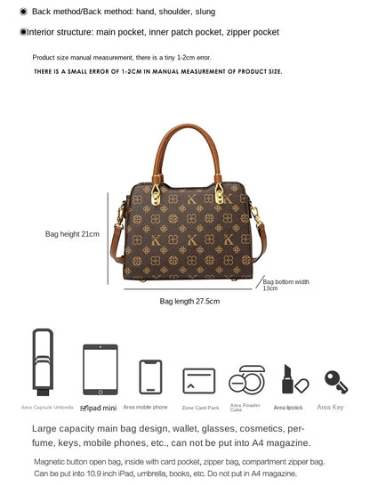 Sac à main de marque de luxe pour femmes, sac à main pour maman, Texture de haute qualité, rétro, épaule simple diagonale, grande capacité, nouvelle collection 2025