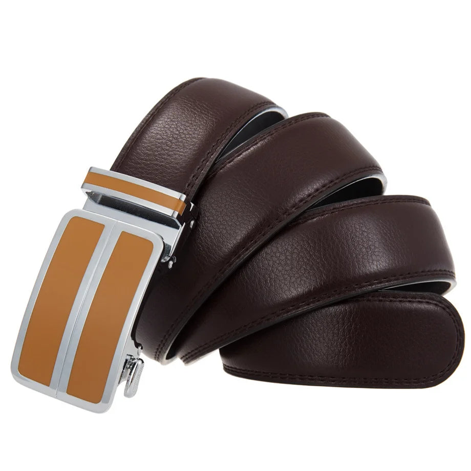 Plyesxale Black Khaki Blue Red White Leather Belt For Men Good Quality Mens Belts Luxury Automatic Buckle Waist Strap Male B1049