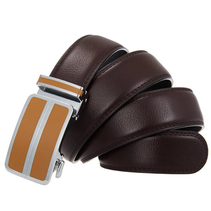 Plyesxale Black Khaki Blue Red White Leather Belt For Men Good Quality Mens Belts Luxury Automatic Buckle Waist Strap Male B1049