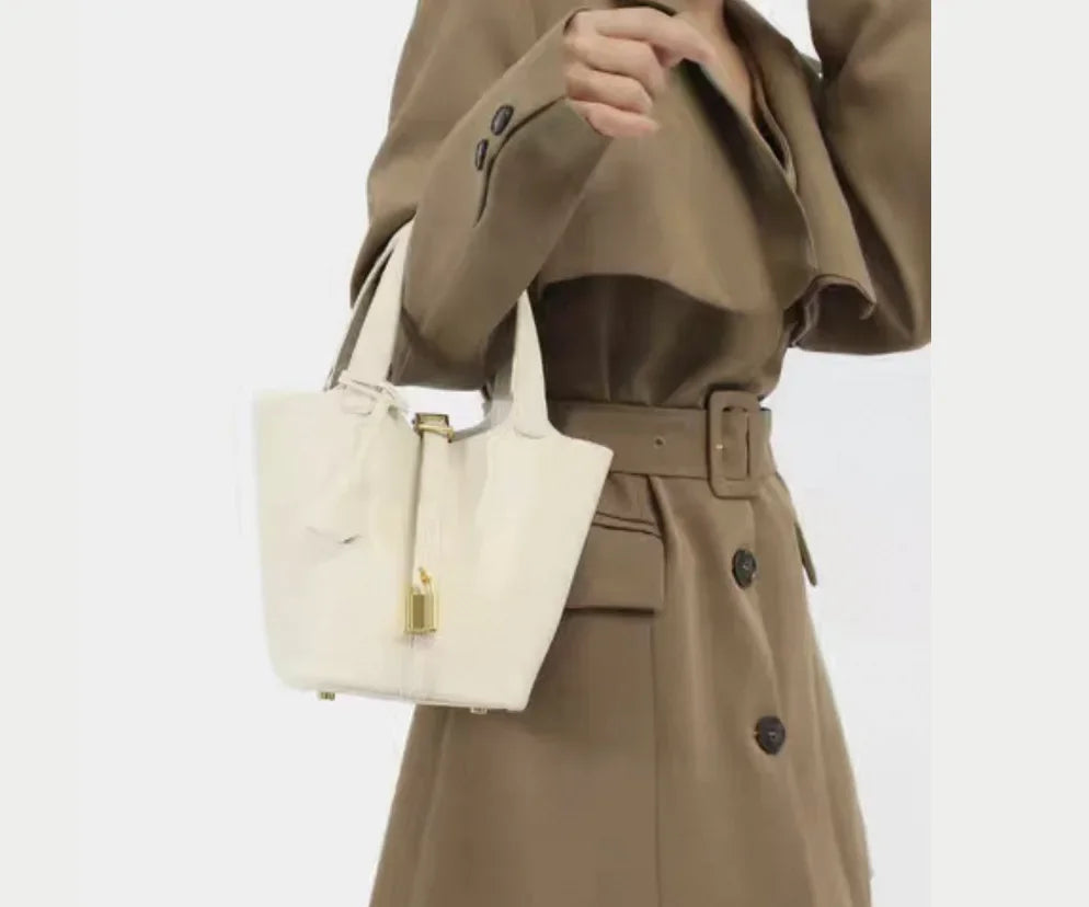 Nouveau 2025 sac seau en cuir pour femmes panier de légumes sac à main maman sac de mariage sac à bandoulière en polyuréthane souple avec poche Mobile